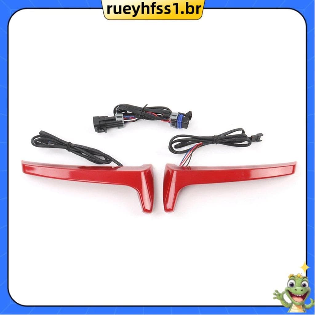 Alforje Lateral Traseiro Para Motocicleta , Indicador LED , Luzes De Freio Chefe Indiano , Perseguição Vermelha