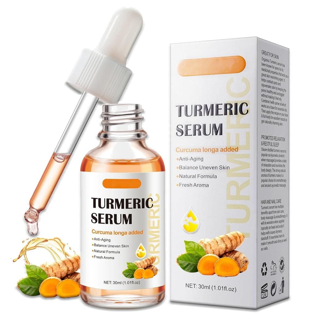Óleo de Cúrcuma - Removedor de Manchas Escuras para o Rosto - Creme Hidratante de Cúrcuma para o Rosto - Sérum Iluminado