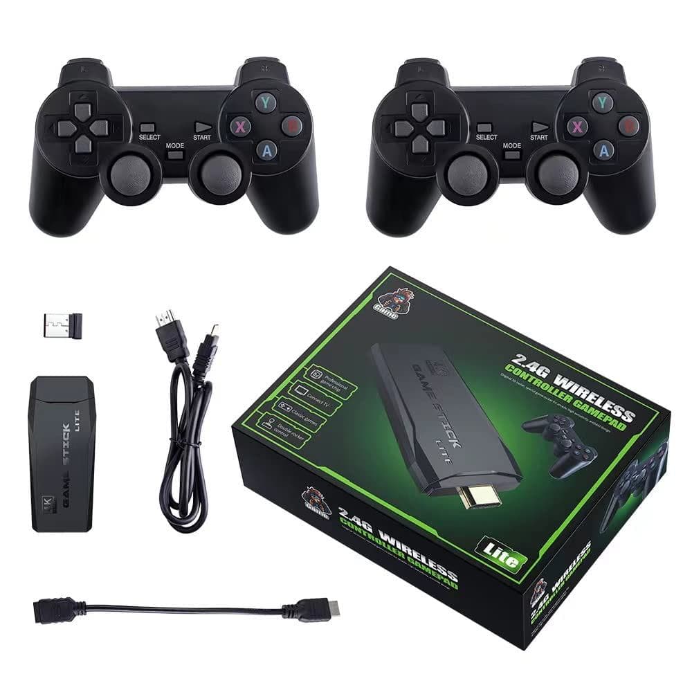 Console de Jogos Retrô Sem Fio Cawevon, 9 Emuladores Clássicos, Controle de Jogos Plug and Play com Mais de 10000 Jogos