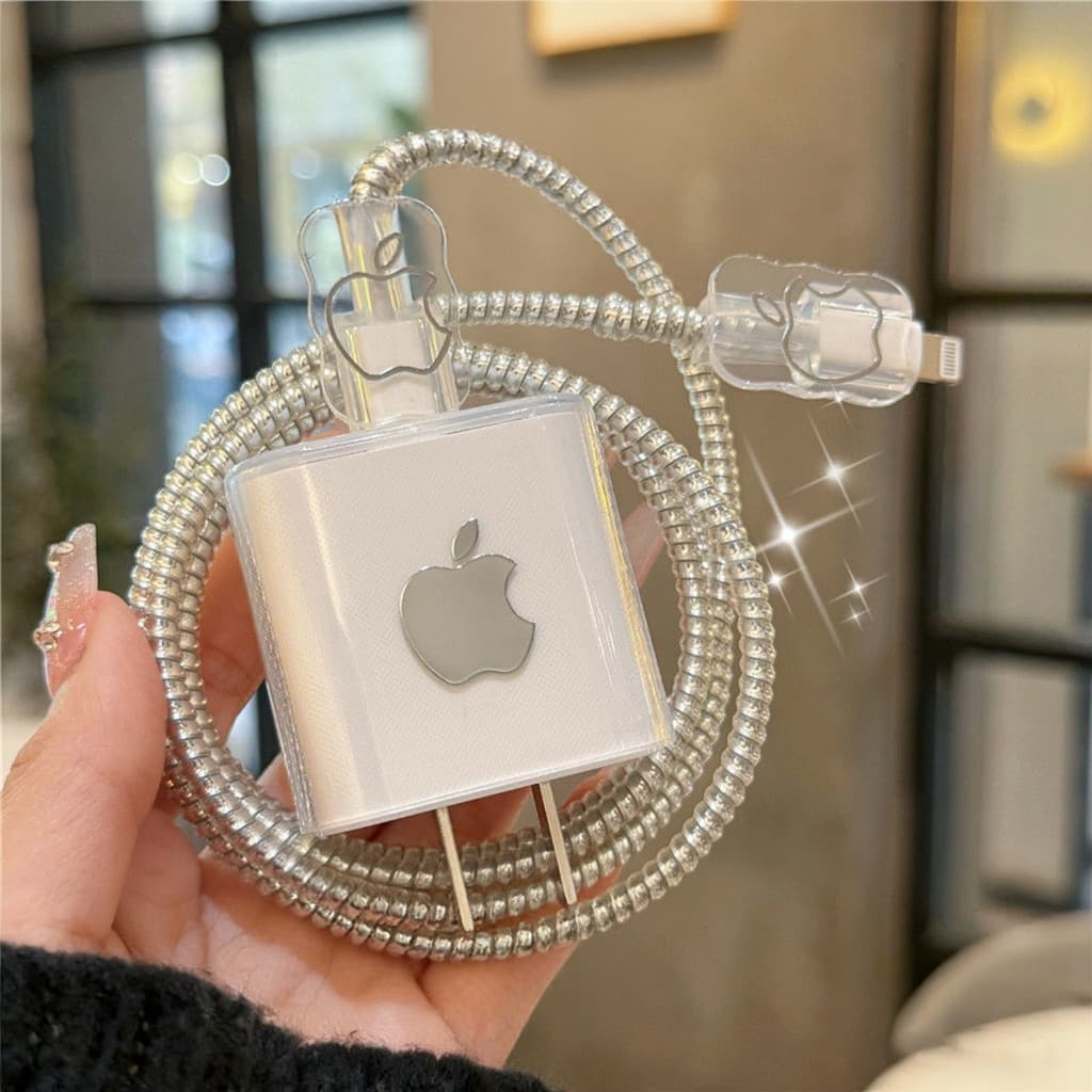 Capa Protetora Para Carregador De iPhone De Carregamento Rápido De 20 W , De Cabo De Dados Com Etiqueta pr