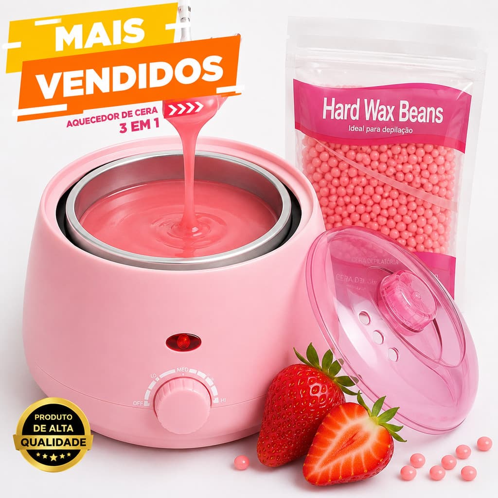 Aquecedor Panela De Cera 3 Em 1 Quente Panela Eletrica Depilacao Termocera Derretedor Cera Sistema Termostato Pratico