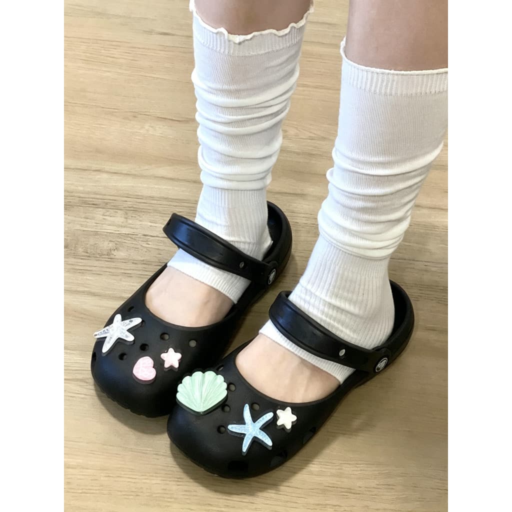 Sapatilhas de balé usam!Meias femininas meias de tubo médio meias finas verão branco bezerro meias buraco sapatos sandál