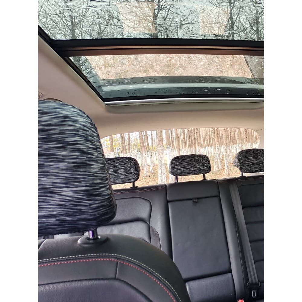 Assento de carro encosto de cabeça capa segmento cor pano elástico Universal travesseiro do carro capa protetora cabeça