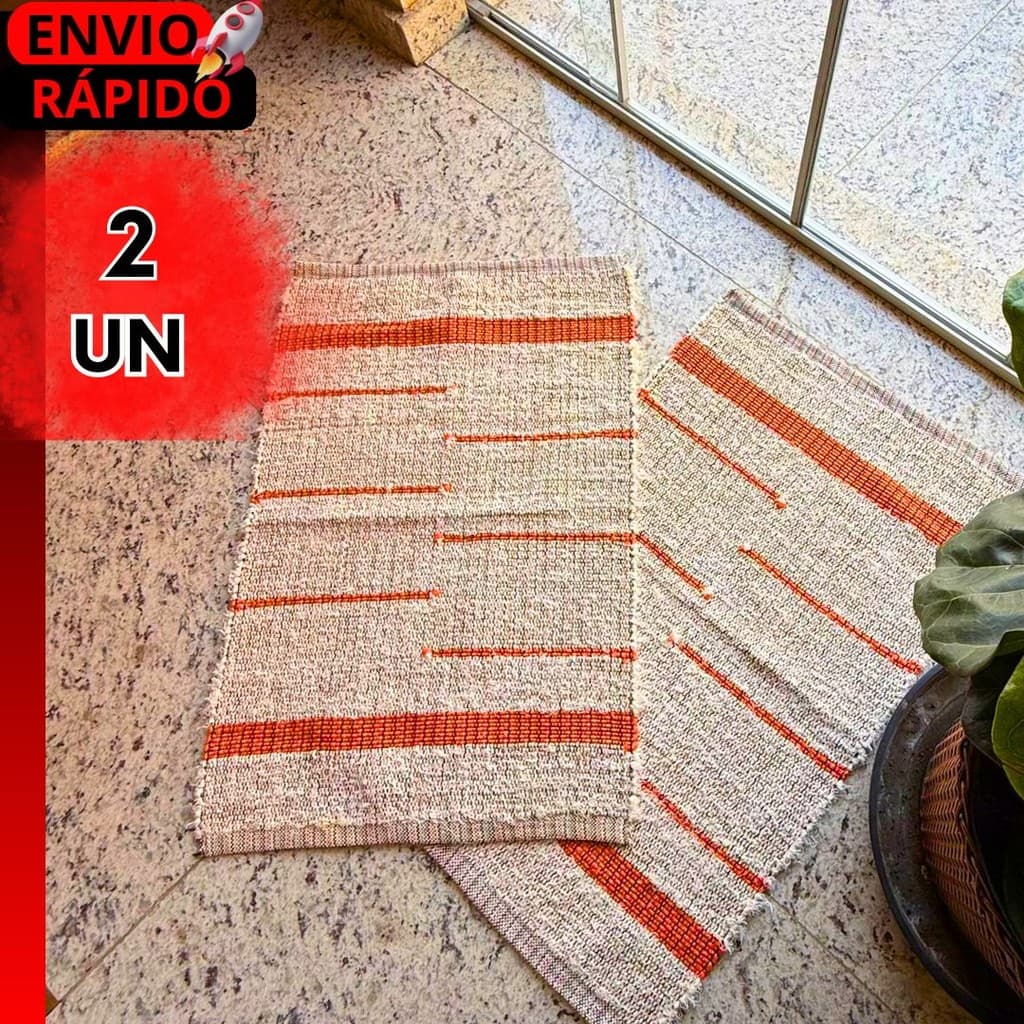 2 UN Tapete Capacho Boho Luxo Estilo Rústico |  Ideal para Sala, Banheiro ou Varanda | Presente Útil
