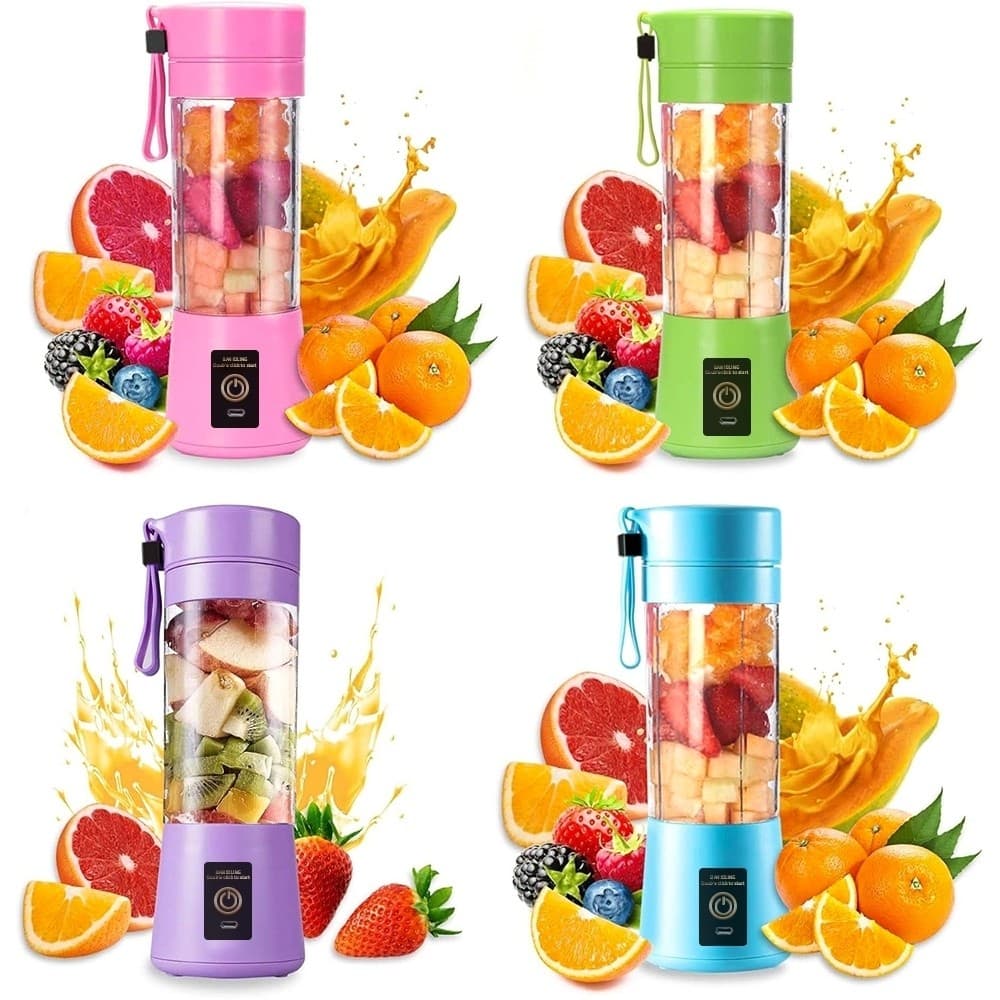 Mini Liquidificador Portátil Shake 6 Laminas 380ML Cabo USB 110V 220V espremedor de laranja elétrico