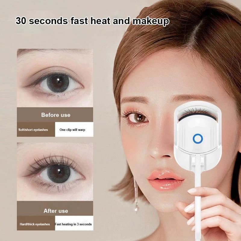Curvador De Cílios longos Aquecido Elétrico Modelador De Dispositivo Perm Cílios Elétricos, Clip para Curvador