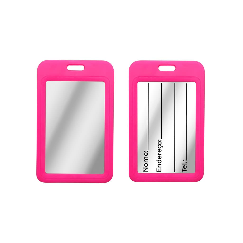 Porta Crachá e Credencial Vertical Para Eventos e Trabalho - Rosa