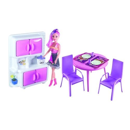 Kit Cozinha Infantil Decorativo Boneca Rosas Utensilios Funcionais Elegante