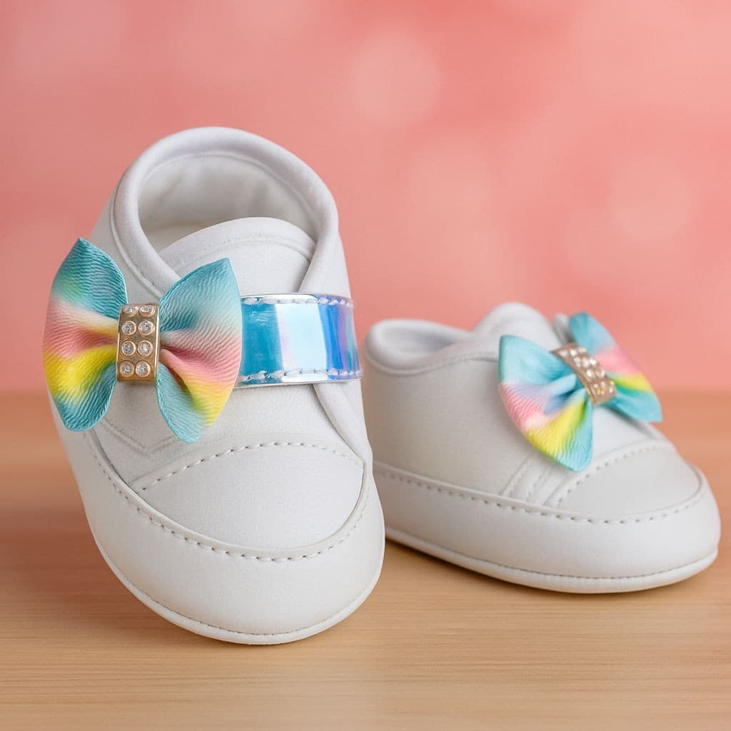 Tênis Infantil Para Menina Bebê De Lacinho Super Confortável E Estiloso Original Delicado Envio Já