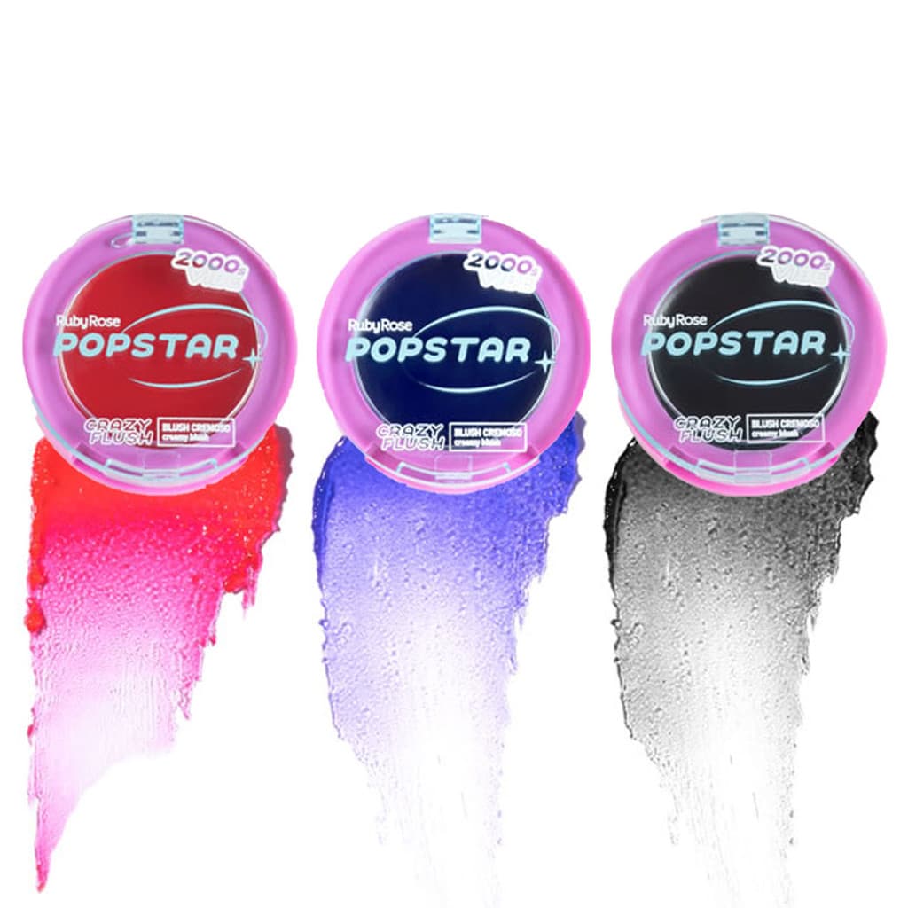 Blush Cremoso Ruby Rose Crazy Flush Popstar Hbm04