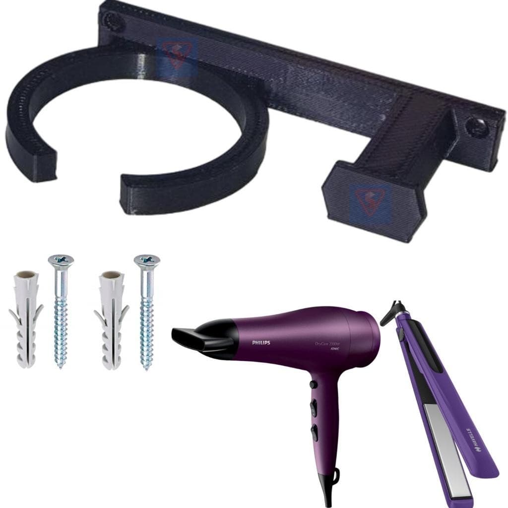 Suporte De Parede P/ Secador e Chapinha + Parafusos