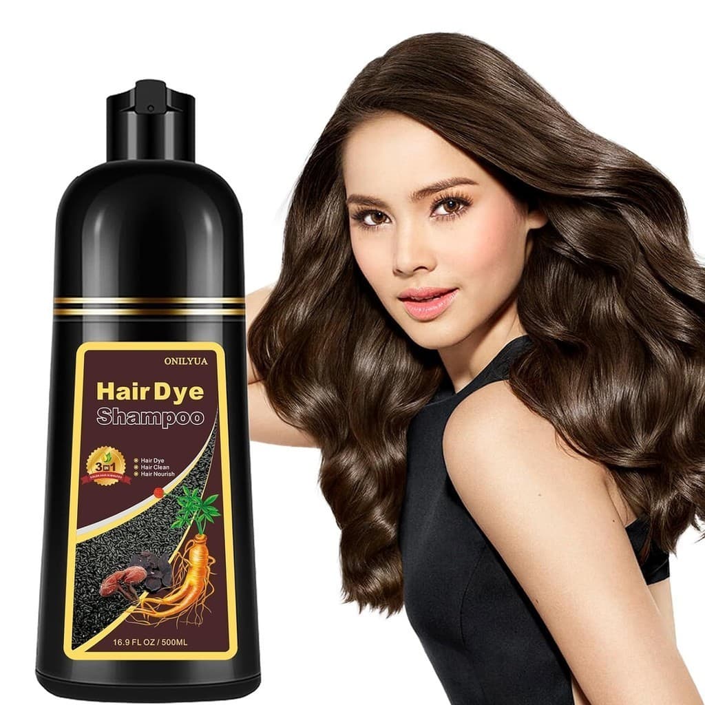 Este shampoo é adequado para cabelos grisalhos escuros, todos os tipos de cabelo castanho e tingidos pretos duradouramen