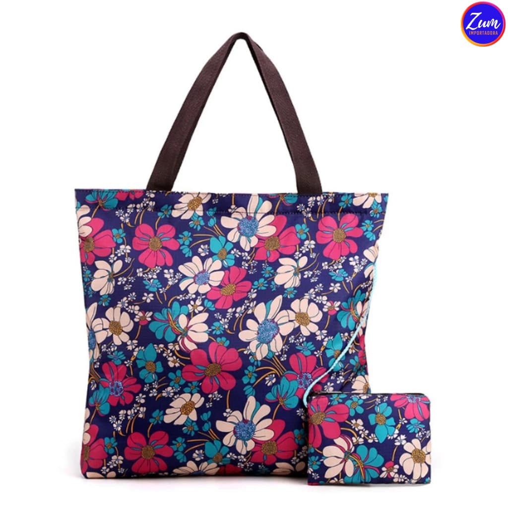 Sacola De Ombro Grande Bolsa Dobrável Impermeável  Feira Supermercado Academia Estampada