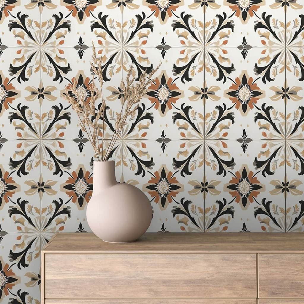 Papel de Parede para Cozinha Azulejo Fazenda Retro Adesivo Lavavel Autocolante para Banheiro 3D