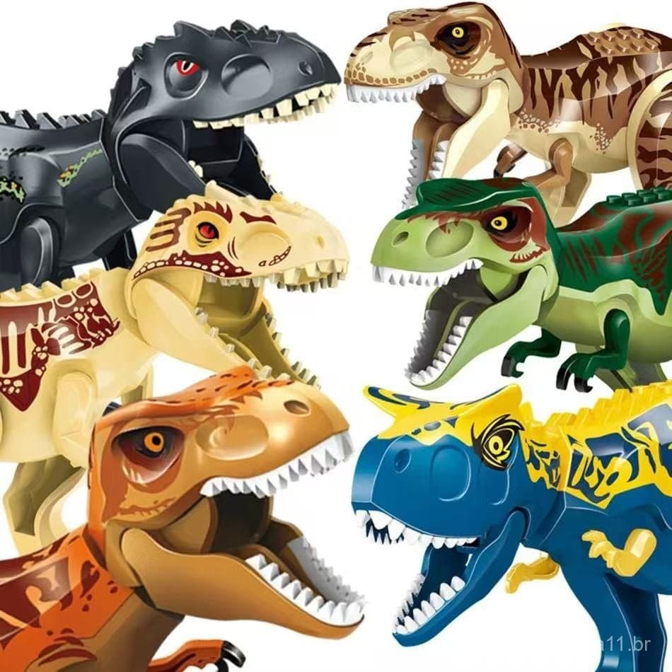 Bloco Dinossauro Jurassic World Tyrannosauro Rex Brinquedo De