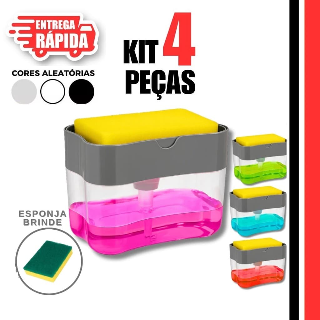 4/3/2/1 Peças Dispensador P/Detergente Dispenser Sabao 2x1 Detergente Suporte Porta Bucha Esponja Limpeza Resistente