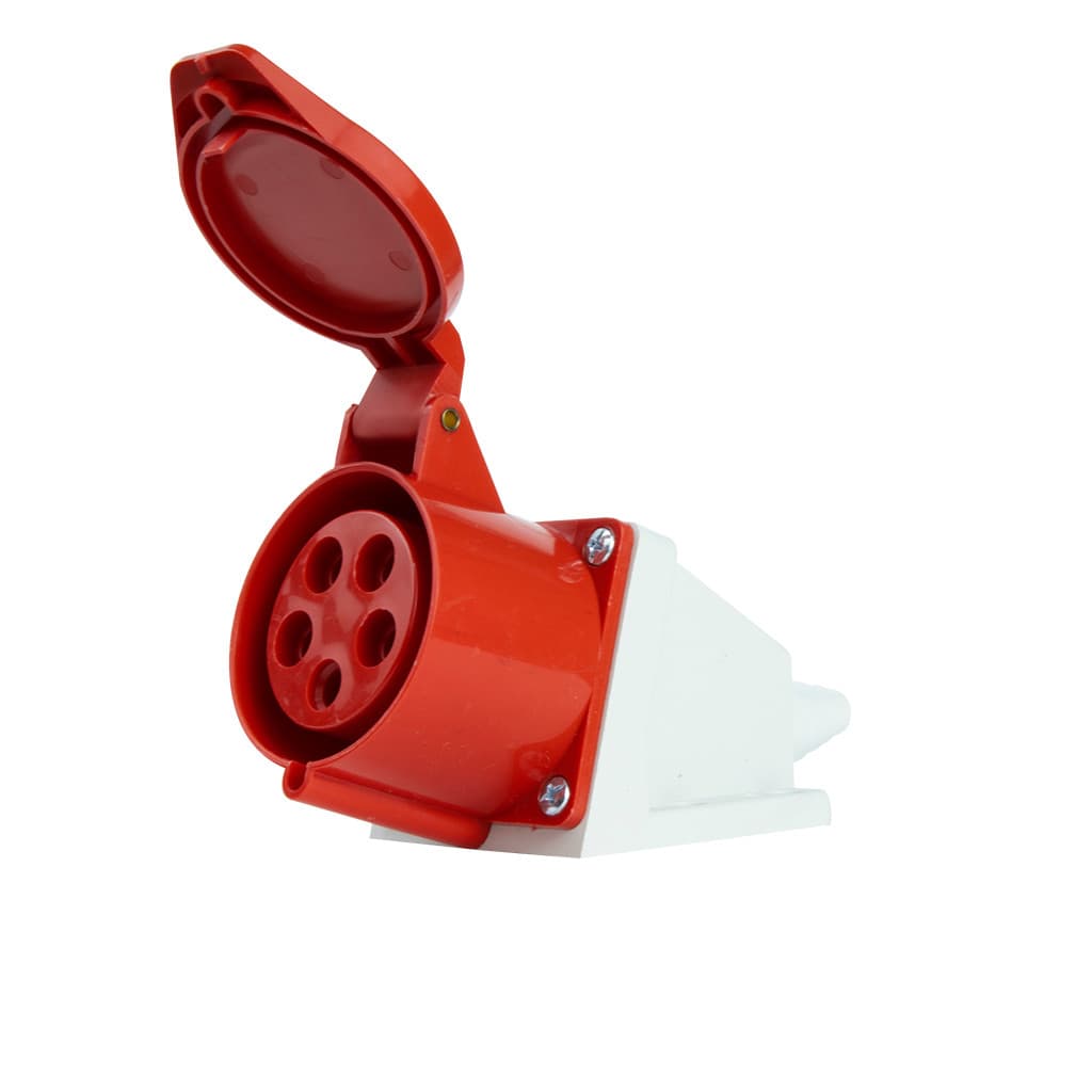 Tomada Industrial 3P+T+Neutro 380/415V Vermelho - 32A