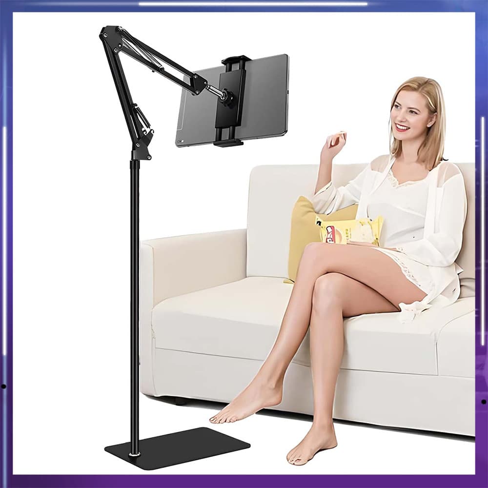 Suporte de chão para telefone/tablet,suporte de celular ajustável universal,suporte de rotação de 360 graus