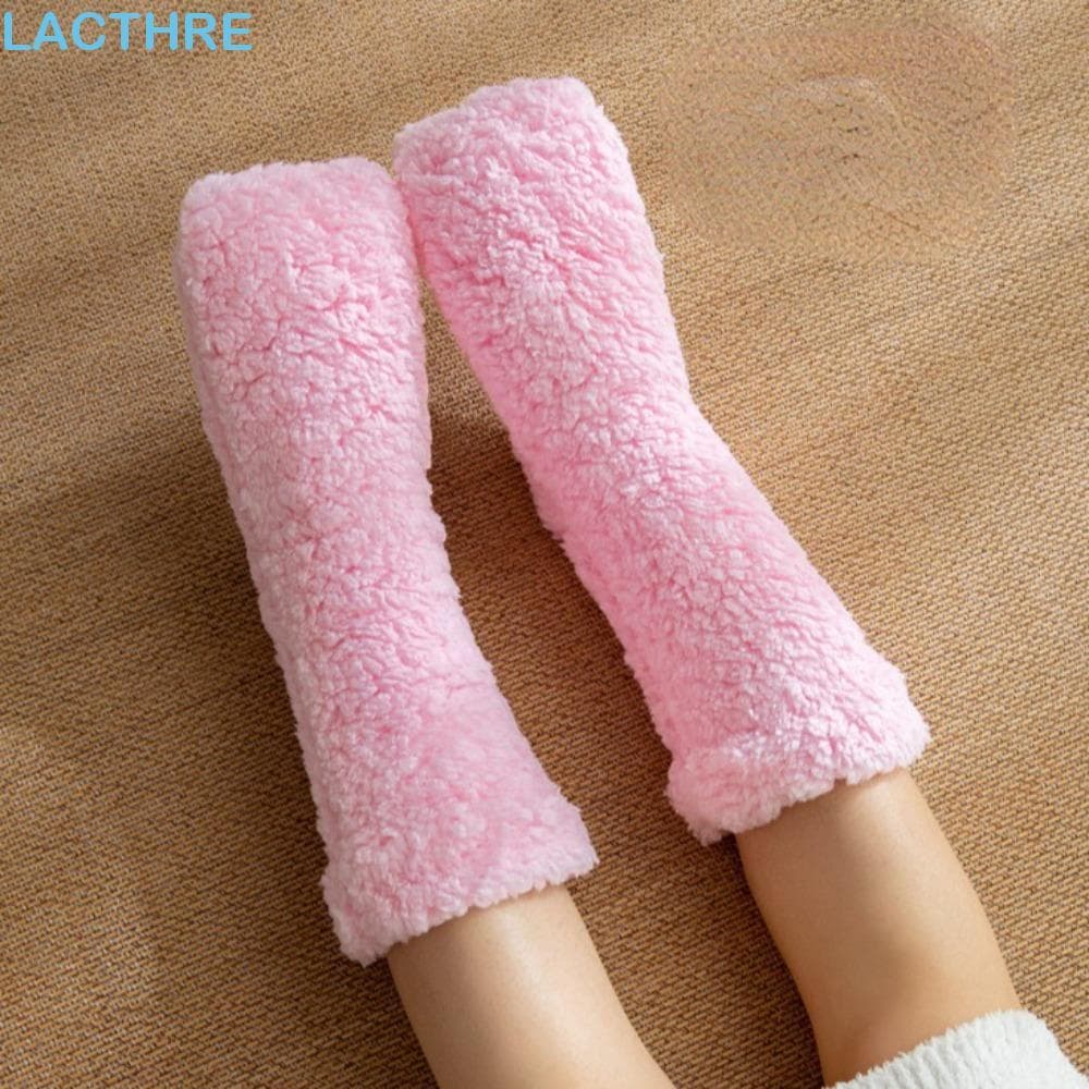 Meias Térmicas Grossas LACTHRE , De Chão Espessadas Antiderrapantes De Pele Fofas De Malha De Pelúcia Para Dormir