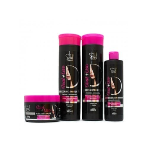 Kit Capilar Liso Perfeito Anti Frizz Brilho Hidratação Cabelo Liso Barato Promoção