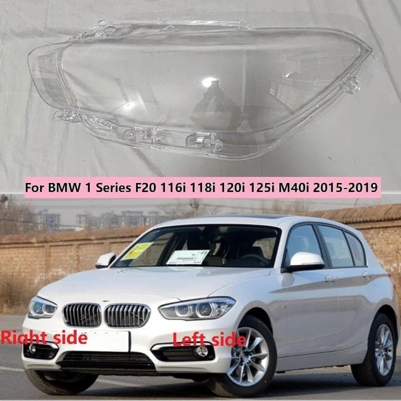 Para BMW Série 1 F20 116i 118i 120i 125i M40i 2015-2019 Hatchback Farol Capa Abajur Escudo Da Lâmpada Sombra Lente De Vi