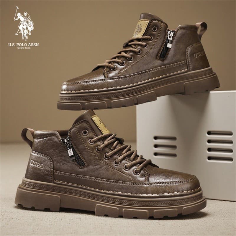 USPA oficial genuíno ferramentas Martin botas masculinas 2025 novo estilo outono vermelho marrom botas de alta qualidade