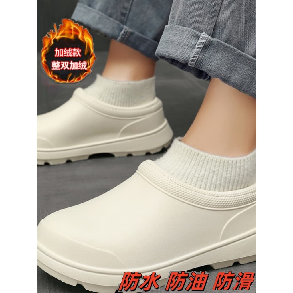 Anti-deslizamento sapatos de Chef masculino inverno exterior Wear à prova dwaterproof água sapatos de enfermeira velo qu