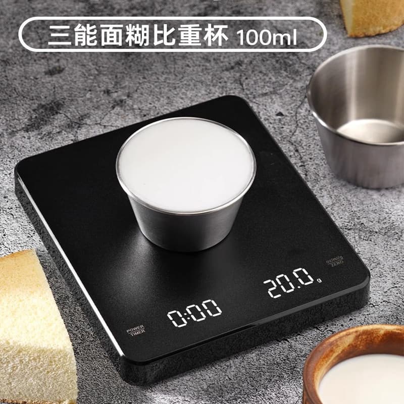 Sanneng 304 copo de gravidade específica de aço inoxidável, copo de pudim, produto comestível, 100ml, ingredientes de co