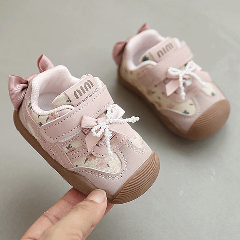 Sapatos infantis femininos sapatos de bebê primavera outono estilo bebê sola macia antiderrapante 0-1-3 anos de idade me