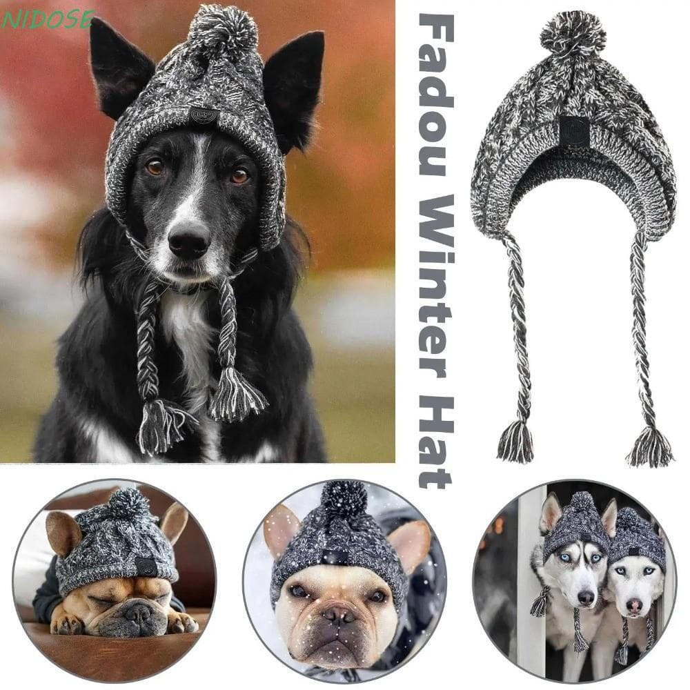 NIDOSE Chapéus Para Cães , Tricô Inverno Quente Bola Fofa Chapéu Animais De Estimação , De Buldogue Francês Chihuahua Ac