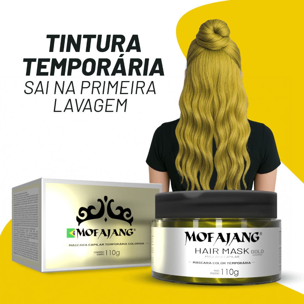 Mascara Mofajang De Coloracao Temporaria - Gold 110g