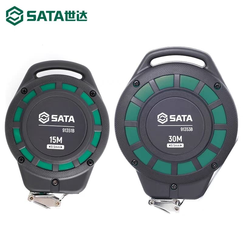 Sata portátil longo fita de aço régua de medição 15m 30m régua de medição de engenharia de construção 91351B-91353B