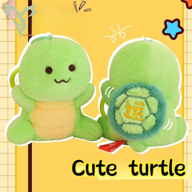 Rytanda Criativo Dos Desenhos Animados Tartaruga Brinquedo De Pelúcia Boa Sorte Boneca Chaveiro Pingente Mochila Diverti