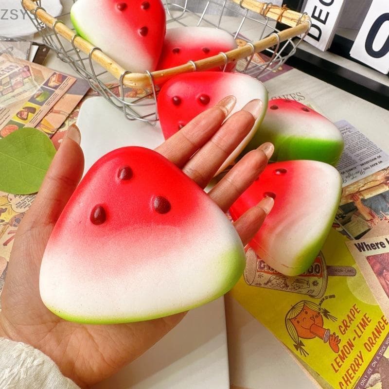[ZSYS] Squishy Watermelon Fidget Toy Food Grade Slow Rising Stress Squeeze 1PC Para Crianças Festa De Aniversário Bolsa