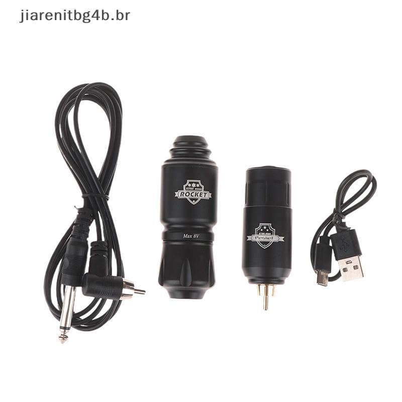 JIARN Mini Máquina De Tatuagem Fonte De Alimentação Sem Fio Interface RCA Kit De Caneta Rotativa .