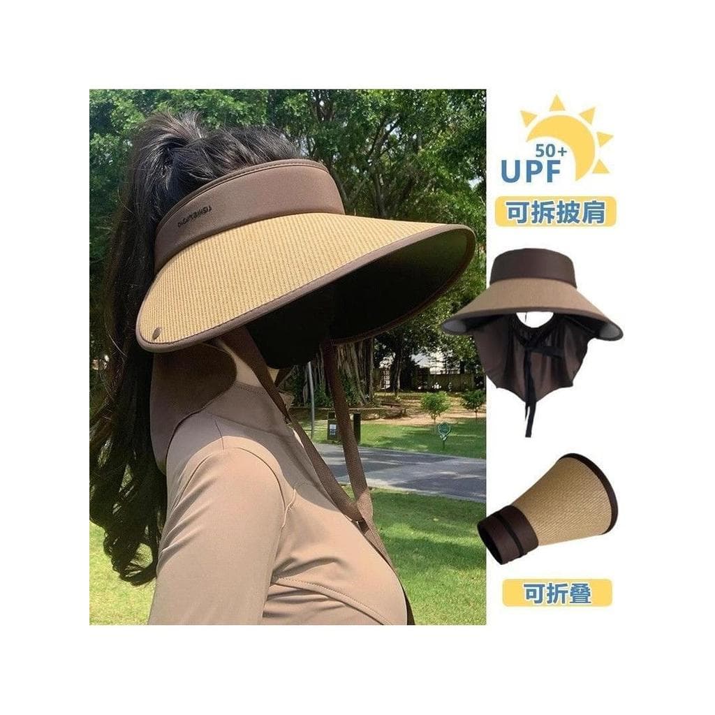 Verão novo estilo Extra grande borda pára-sol chapéu de sol feminino xale Anti-ultravioleta ciclismo palha vazio topo ch