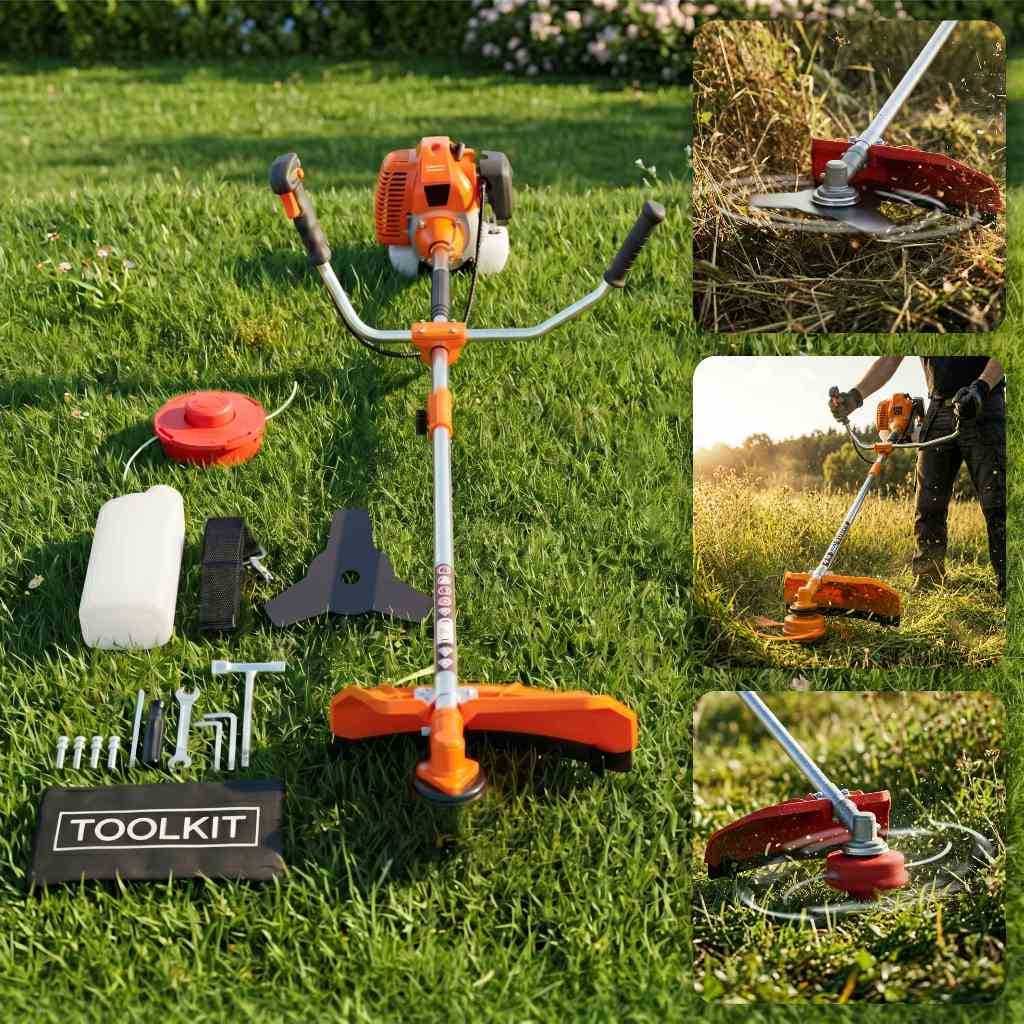 Roçadeira Gasolina 75cc Profissional 2 Tempos Nakasaki Jardim e Agricultura - Capinadeira Aparador de Grama
