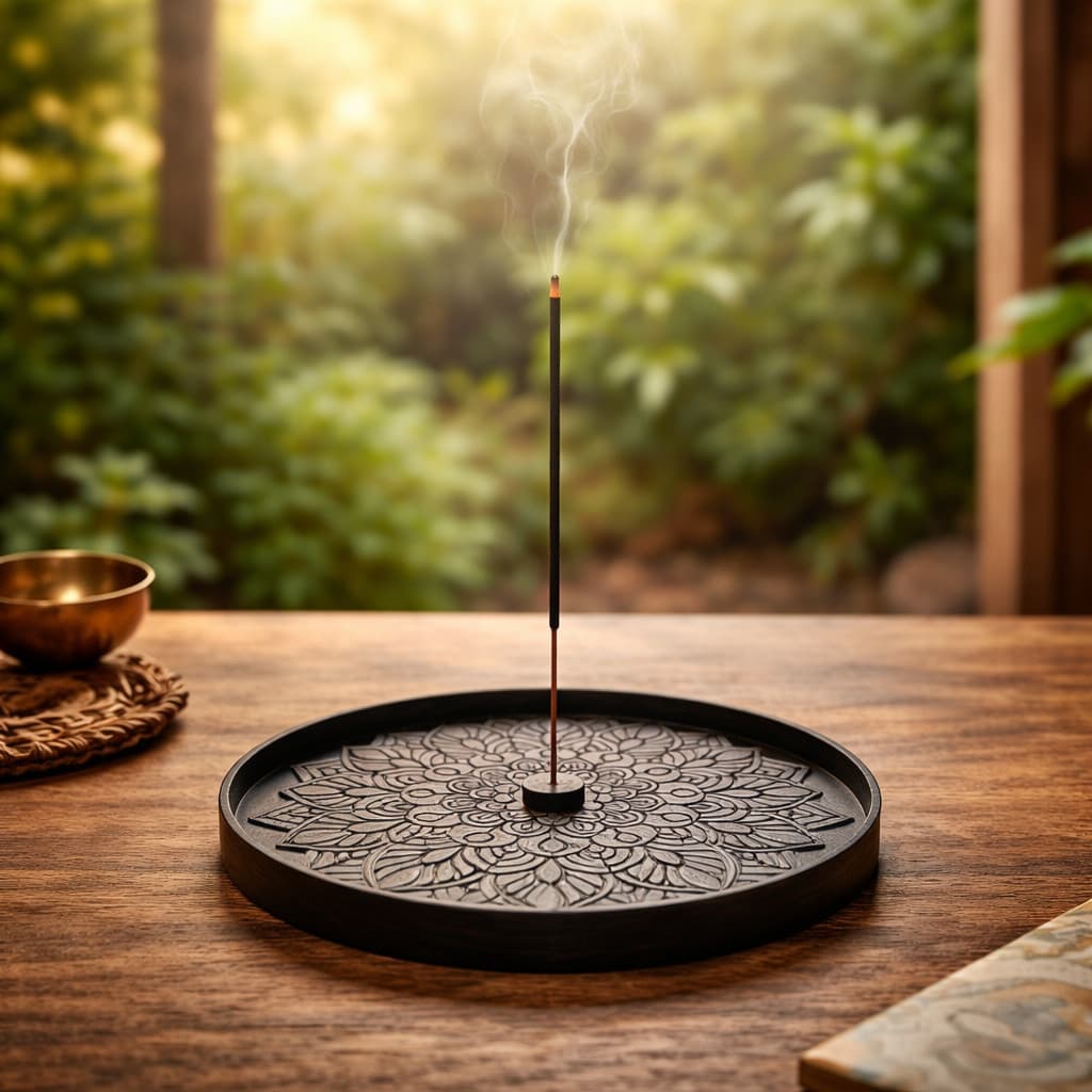 Incensário Decorativo Mandala - Suporte para Incenso Vareta