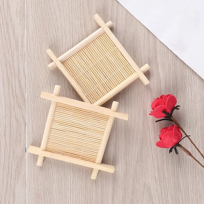 Suporte de Sabonete de Bambu Natural de Madeira, Bandeja para Armazenamento de Sabonete, Caixa Porta-Sabonete Portátil p