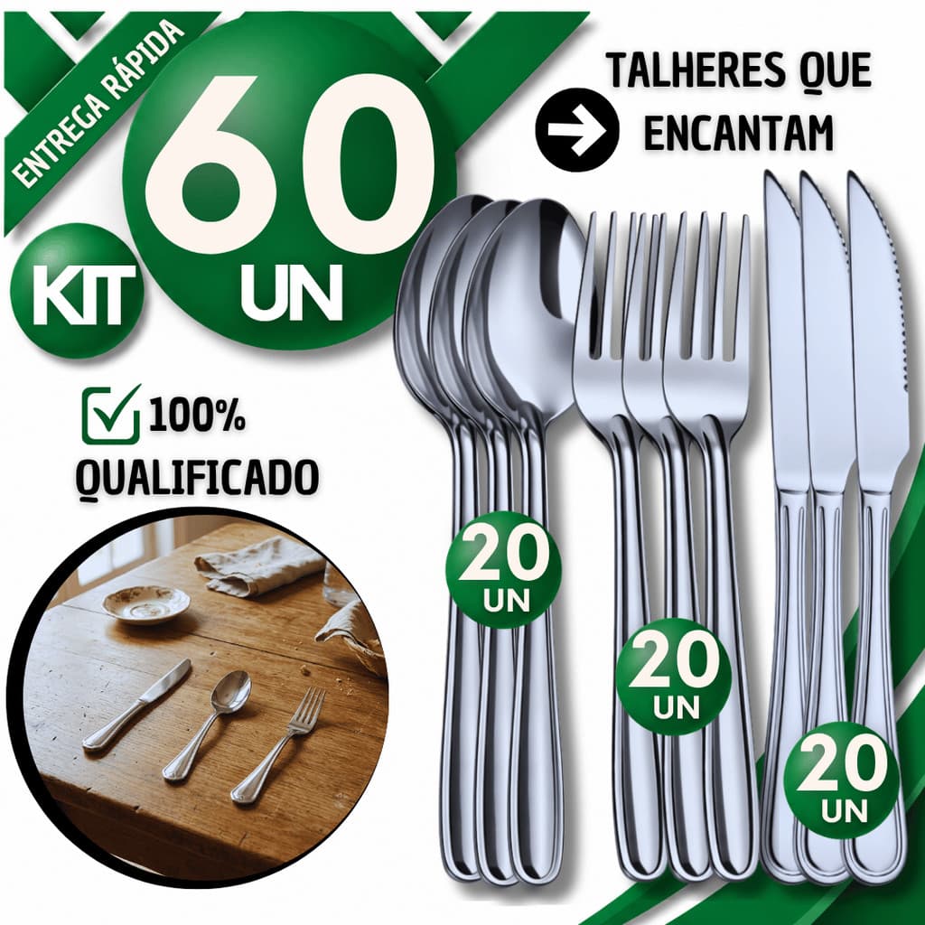 Talheres Garfo Colheres Faca Resistente Inox Restaurante Buffet Cozinha Utensílios Garantidos
