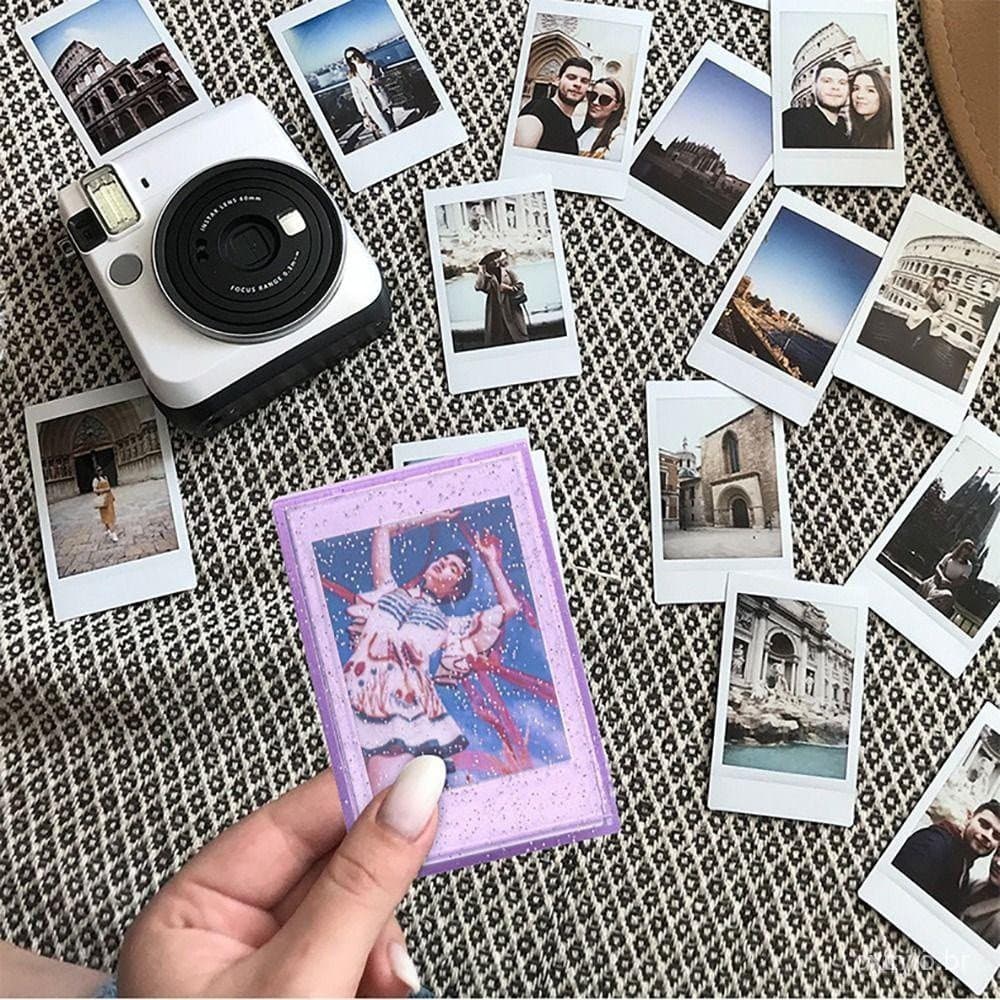 STYLING Caixa De Armazenamento De Fotos Álbum De Coleção De Glitter De 3 Polegadas Transparente Para Instax mini 12/1