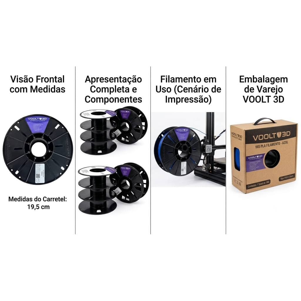 CARRETEL BOBINA PARA FILAMENTO 3D VAZIA - PLÁSTICO PARA REPOSIÇÃO