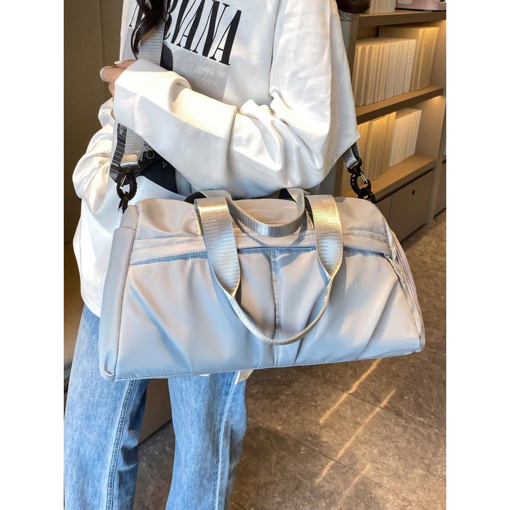 Bolsa de viagem portátil de curta distância de grande capacidade feminina leve bolsa de ginástica bolsa de bagagem mascu