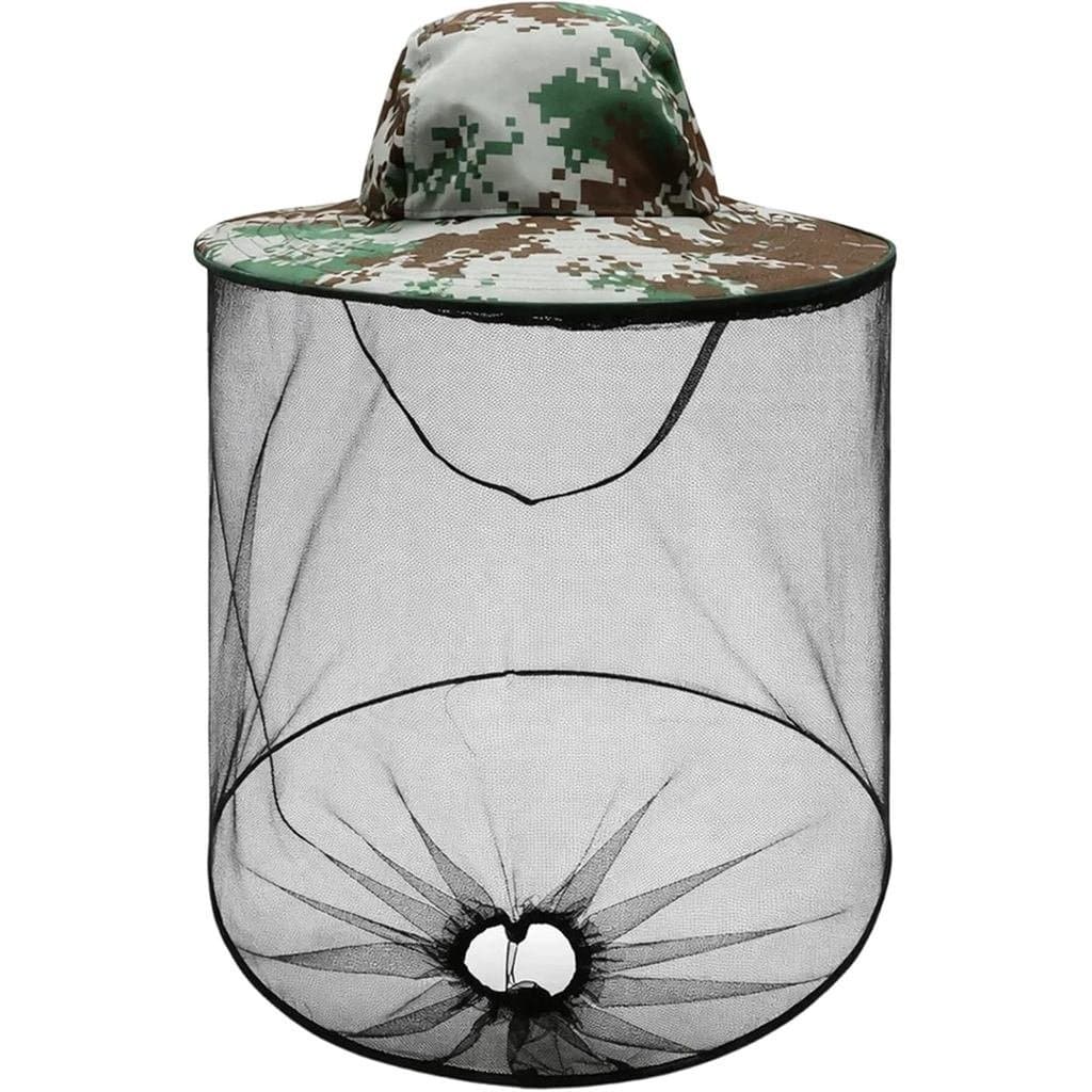 Rede Mosquiteira para a Cabeça, Chapéu Anti-Mosquito com Rede Removível, Redes Anti-Mosquito para a Cabeça com Malha Aco