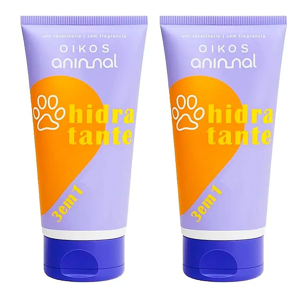 Kit com 2 Hidratante de Patinhas 3 em 1 Oikos 150g para Cães