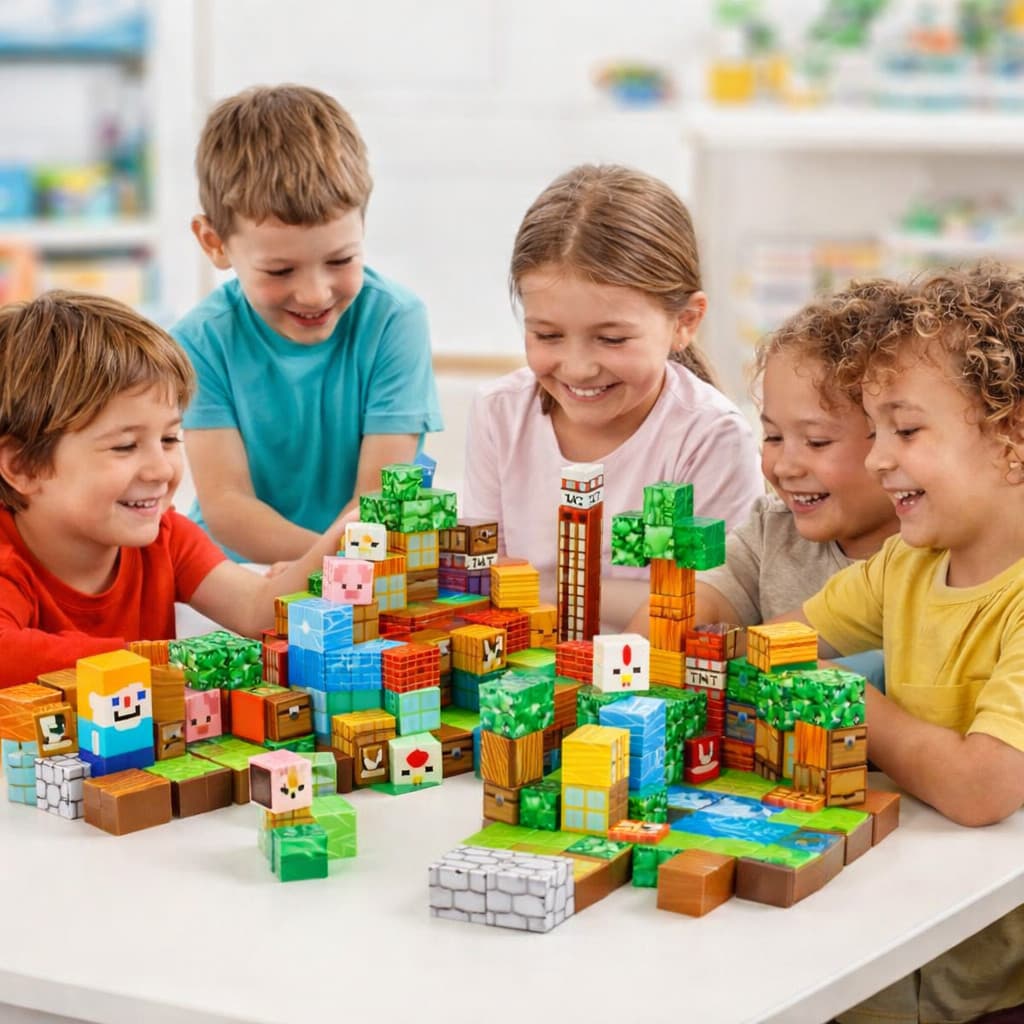 Blocos Magnéticos 80 Peças Kit Construção Educativa Infantil Criativo