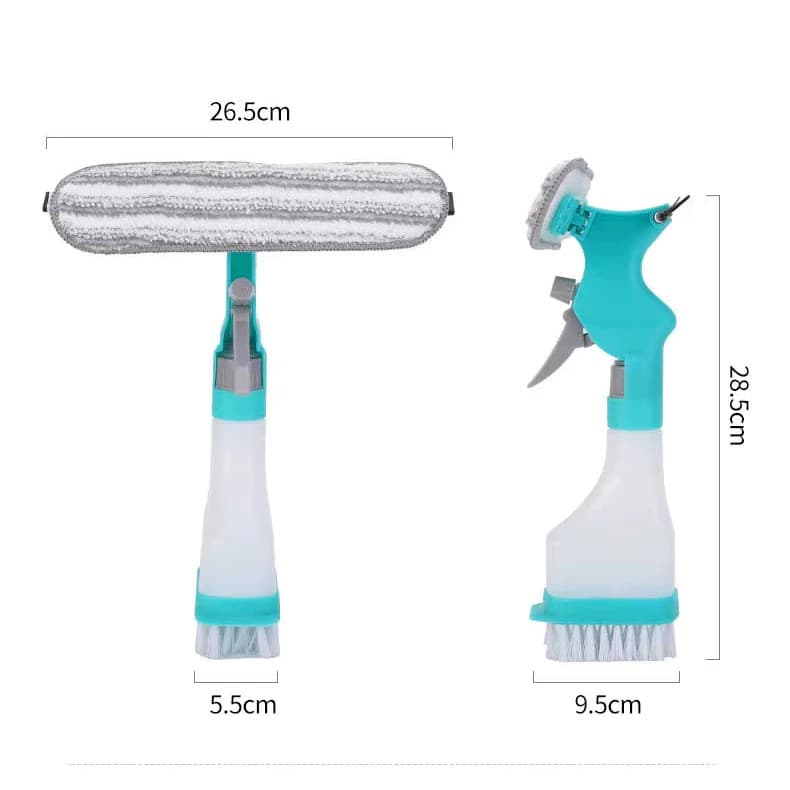 Rodo Spray Mop com Escova e Reservatório 250ml – Limpa Vidros, Azulejos e Superfícies – Envio Imediato