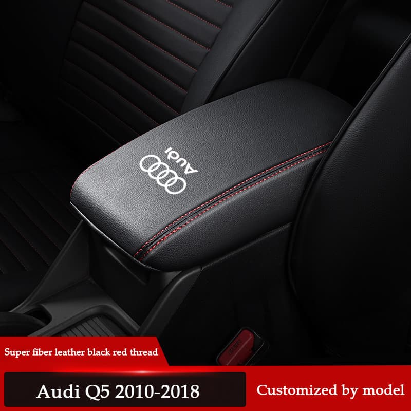 Capa Protetora de Couro Microfibra para Console Central do Carro para Audi A3 A4 A4L A6 A6L Q3 Q5 Q5L 2010-2021 KSAM