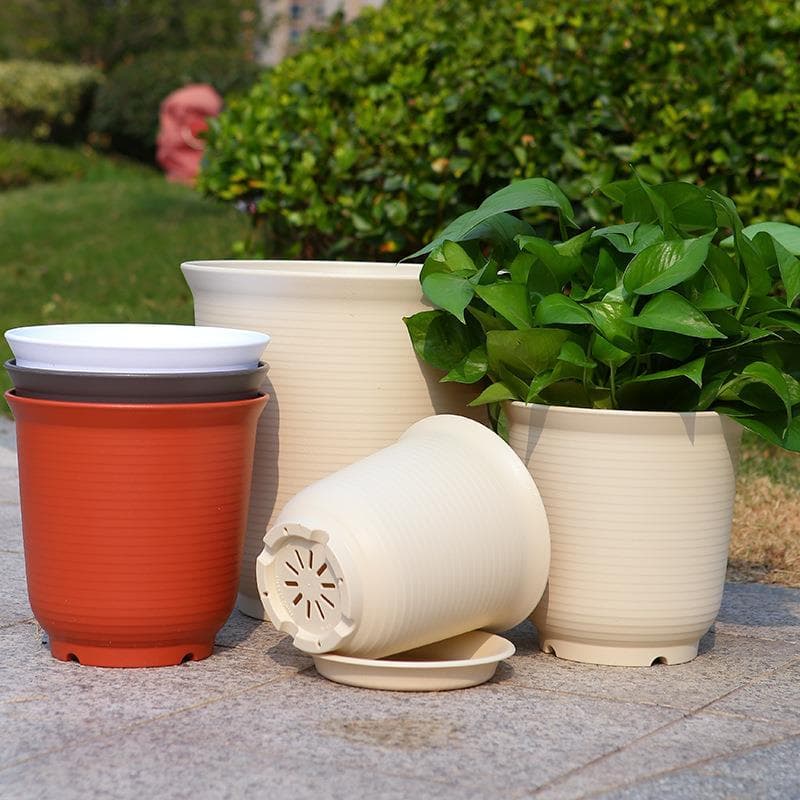 Novo vaso de flores de resina ecologicamente correto de alta qualidade, imitação espessada, vaso de flores de cerâmica,