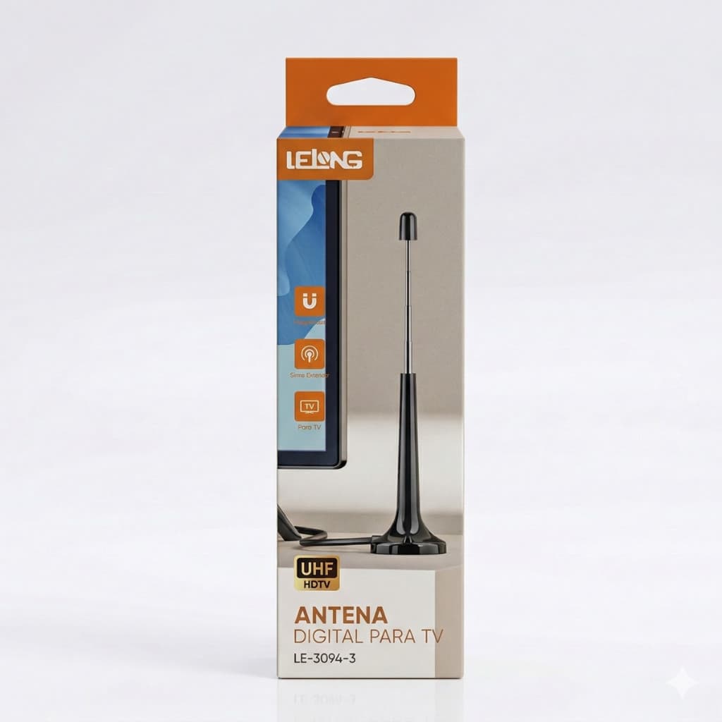 Antena Digital Interna e Externa HDTV UHF Cabo com 5 Metros